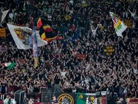 Supproters of AS Roma during the Serie A Enilive match between AS Roma and FC Internazionale at Stadio Olimpico on October 20, 2024 in Rome,...