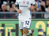 Federico Dimarco of FC Internazionale during the Serie A Enilive match between AS Roma and FC Internazionale at Stadio Olimpico on October 2...