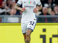 Federico Dimarco of FC Internazionale during the Serie A Enilive match between AS Roma and FC Internazionale at Stadio Olimpico on October 2...