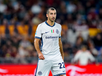 Henrikh Mkhitaryan of FC Internazionale during the Serie A Enilive match between AS Roma and FC Internazionale at Stadio Olimpico on October...