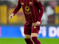 Nicola Zalewski of AS Roma during the Serie A Enilive match between AS Roma and FC Internazionale at Stadio Olimpico on October 20, 2024 in...