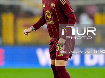 Nicola Zalewski of AS Roma during the Serie A Enilive match between AS Roma and FC Internazionale at Stadio Olimpico on October 20, 2024 in...