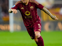 Angelino of AS Roma during the Serie A Enilive match between AS Roma and FC Internazionale at Stadio Olimpico on October 20, 2024 in Rome, I...