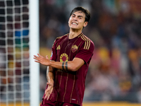 Paulo Dybala of AS Roma during the Serie A Enilive match between AS Roma and FC Internazionale at Stadio Olimpico on October 20, 2024 in Rom...