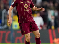 Bryan Cristante of AS Roma during the Serie A Enilive match between AS Roma and FC Internazionale at Stadio Olimpico on October 20, 2024 in...