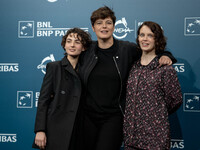 Tecla Insolia, Sara Petraglia, and Carlotta Gamba attend the ''L'Albero'' photocall during the 19th Rome Film Festival at Auditorium Parco D...