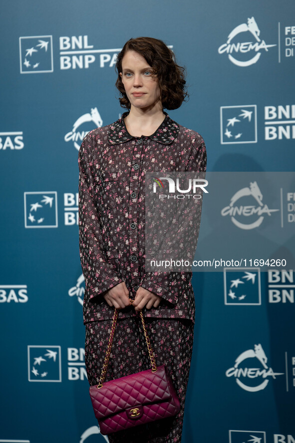 Carlotta Gamba attends the ''L'Albero'' photocall during the 19th Rome Film Festival at Auditorium Parco Della Musica in Rome, Italy, on Oct...