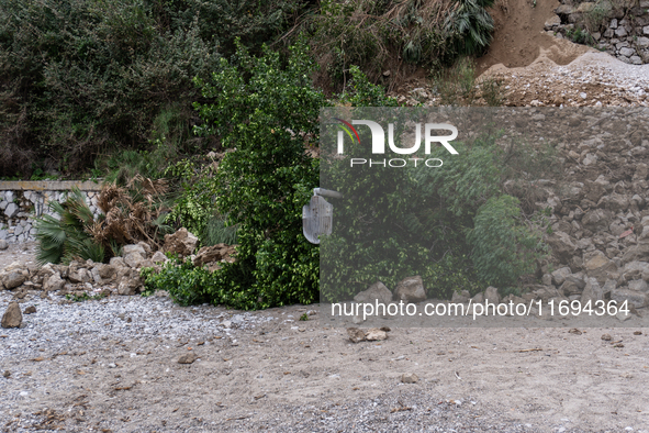 A landslide occurs in Capri, Italy, on October 22, 2024, involving the ridge below a hotel near Marina Grande beach. 