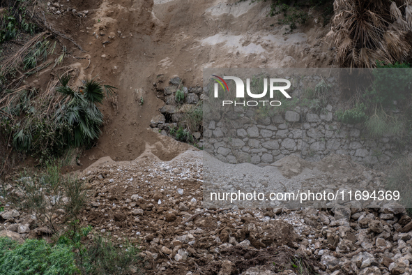 A landslide occurs in Capri, Italy, on October 22, 2024, involving the ridge below a hotel near Marina Grande beach. 