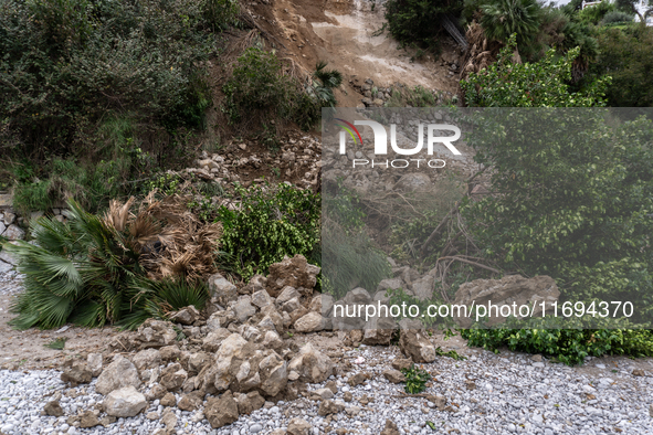 A landslide occurs in Capri, Italy, on October 22, 2024, involving the ridge below a hotel near Marina Grande beach. 