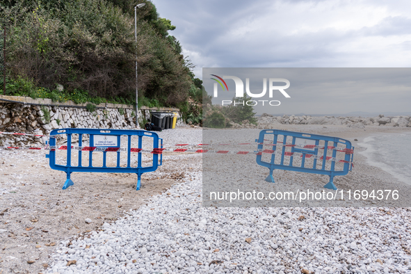 A landslide occurs in Capri, Italy, on October 22, 2024, involving the ridge below a hotel near Marina Grande beach. 