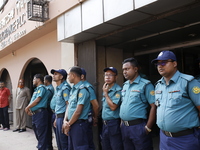 Capital market investors participate in a protest against the fall in stock prices over the past weeks in Dhaka, Bangladesh, on October 22,...