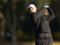 Nicolai Hojgaard of Denmark tees off on the 2nd hole during day four of the Estrella Damm N.A. Andalucia Masters 2024 at Real Club de Golf S...