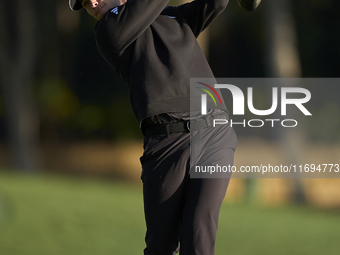 Nicolai Hojgaard of Denmark tees off on the 2nd hole during day four of the Estrella Damm N.A. Andalucia Masters 2024 at Real Club de Golf S...