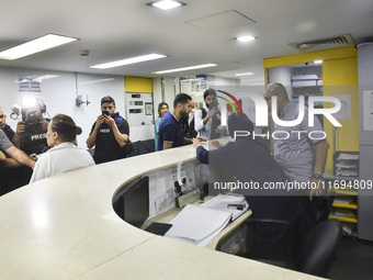 A photo tour organized by the administration of the Sahel Hospital on October 22, 2024, shows a nurse in the intensive care unit in the hosp...