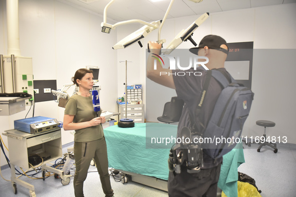 A photo tour organized by the administration of the Sahel Hospital on October 22, 2024, shows a nurse in the intensive care unit in the hosp...