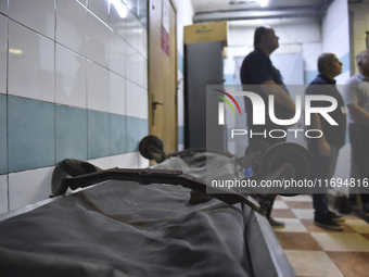 A photo tour organized by the administration of the Sahel Hospital on October 22, 2024, shows a nurse in the intensive care unit in the hosp...