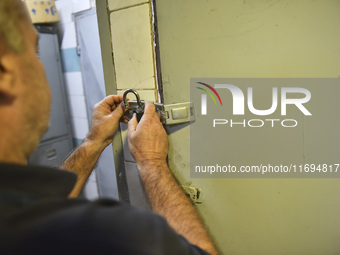 A photo tour organized by the administration of the Sahel Hospital on October 22, 2024, shows a nurse in the intensive care unit in the hosp...