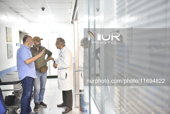 A photo tour organized by the administration of the Sahel Hospital on October 22, 2024, shows a nurse in the intensive care unit in the hosp...