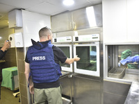 A photo tour organized by the administration of the Sahel Hospital on October 22, 2024, shows a nurse in the intensive care unit in the hosp...