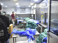 A photo tour organized by the administration of the Sahel Hospital on October 22, 2024, shows a nurse in the intensive care unit in the hosp...