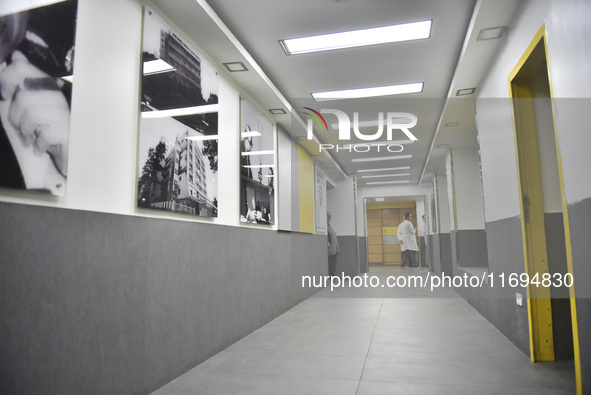 A photo tour organized by the administration of the Sahel Hospital on October 22, 2024, shows a nurse in the intensive care unit in the hosp...