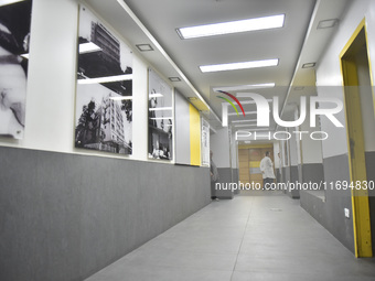 A photo tour organized by the administration of the Sahel Hospital on October 22, 2024, shows a nurse in the intensive care unit in the hosp...