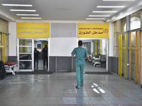 A photo tour organized by the administration of the Sahel Hospital on October 22, 2024, shows a nurse in the intensive care unit in the hosp...