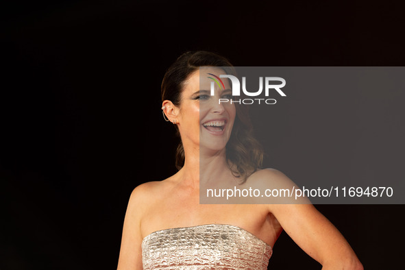 Cobie Smulders attends the ''Sharp Corner'' red carpet during the 19th Rome Film Festival at Auditorium Parco Della Musica in Rome, Italy, o...