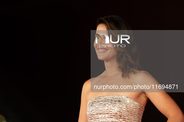 Cobie Smulders attends the ''Sharp Corner'' red carpet during the 19th Rome Film Festival at Auditorium Parco Della Musica in Rome, Italy, o...