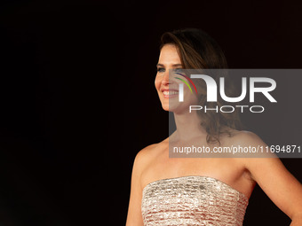 Cobie Smulders attends the ''Sharp Corner'' red carpet during the 19th Rome Film Festival at Auditorium Parco Della Musica in Rome, Italy, o...