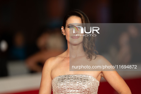 Cobie Smulders attends the ''Sharp Corner'' red carpet during the 19th Rome Film Festival at Auditorium Parco Della Musica in Rome, Italy, o...