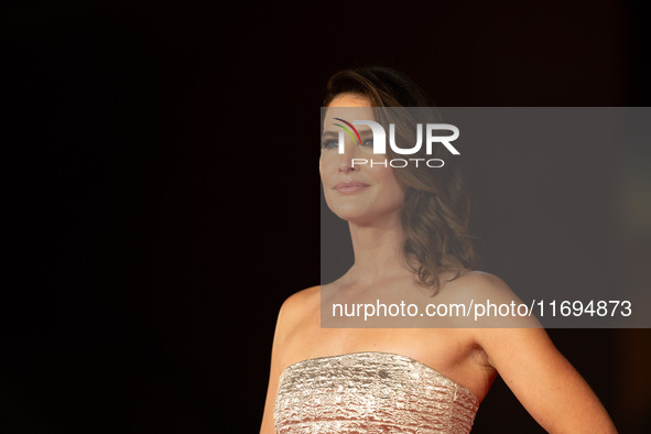 Cobie Smulders attends the ''Sharp Corner'' red carpet during the 19th Rome Film Festival at Auditorium Parco Della Musica in Rome, Italy, o...