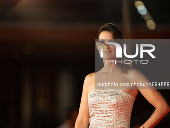 Cobie Smulders attends the ''Sharp Corner'' red carpet during the 19th Rome Film Festival at Auditorium Parco Della Musica in Rome, Italy, o...