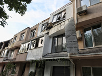 A residential building is damaged by the October 18 Russian missile strike in Odesa, Ukraine, on October 19, 2024. NO USE RUSSIA. NO USE BEL...