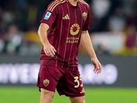 Tommaso Baldanzi of AS Roma during the Serie A Enilive match between AS Roma and FC Internazionale at Stadio Olimpico on October 20, 2024 in...