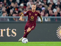 Angelino of AS Roma during the Serie A Enilive match between AS Roma and FC Internazionale at Stadio Olimpico on October 20, 2024 in Rome, I...