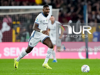 Marcus Thuram of FC Internazionale during the Serie A Enilive match between AS Roma and FC Internazionale at Stadio Olimpico on October 20,...