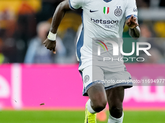 Marcus Thuram of FC Internazionale during the Serie A Enilive match between AS Roma and FC Internazionale at Stadio Olimpico on October 20,...