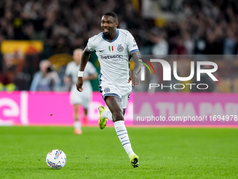 Marcus Thuram of FC Internazionale during the Serie A Enilive match between AS Roma and FC Internazionale at Stadio Olimpico on October 20,...