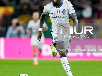 Marcus Thuram of FC Internazionale during the Serie A Enilive match between AS Roma and FC Internazionale at Stadio Olimpico on October 20,...