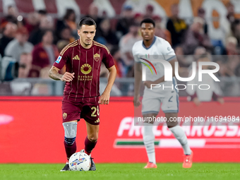 Enzo Le Fee of AS Roma during the Serie A Enilive match between AS Roma and FC Internazionale at Stadio Olimpico on October 20, 2024 in Rome...