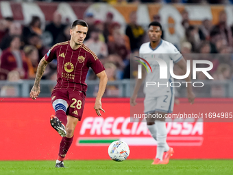 Enzo Le Fee of AS Roma during the Serie A Enilive match between AS Roma and FC Internazionale at Stadio Olimpico on October 20, 2024 in Rome...