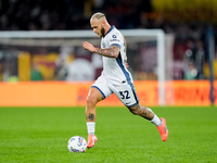 Federico Dimarco of FC Internazionale during the Serie A Enilive match between AS Roma and FC Internazionale at Stadio Olimpico on October 2...