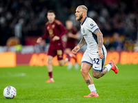 Federico Dimarco of FC Internazionale during the Serie A Enilive match between AS Roma and FC Internazionale at Stadio Olimpico on October 2...