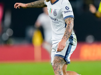 Federico Dimarco of FC Internazionale during the Serie A Enilive match between AS Roma and FC Internazionale at Stadio Olimpico on October 2...