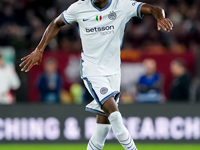 Yann Aurel Bisseck of FC Internazionale during the Serie A Enilive match between AS Roma and FC Internazionale at Stadio Olimpico on October...