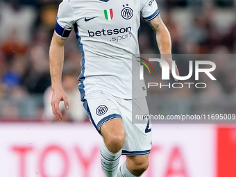 Nicolo' Barella of FC Internazionale during the Serie A Enilive match between AS Roma and FC Internazionale at Stadio Olimpico on October 20...