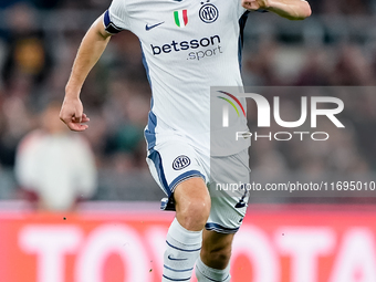 Nicolo' Barella of FC Internazionale during the Serie A Enilive match between AS Roma and FC Internazionale at Stadio Olimpico on October 20...