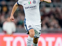 Nicolo' Barella of FC Internazionale during the Serie A Enilive match between AS Roma and FC Internazionale at Stadio Olimpico on October 20...